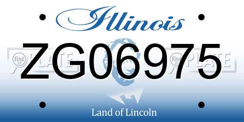 ZG06975 Illinois License Plate