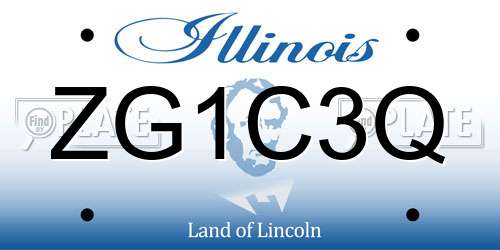 ZG1C3Q Illinois License Plate
