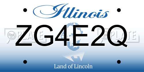 ZG4E2Q Illinois License Plate