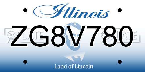 ZG8V780 Illinois License Plate