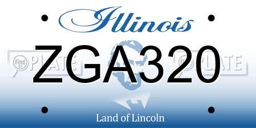 ZGA320 Illinois License Plate
