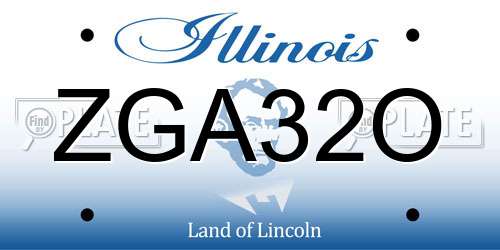 ZGA32O Illinois License Plate