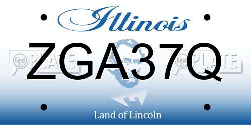 ZGA37Q Illinois License Plate