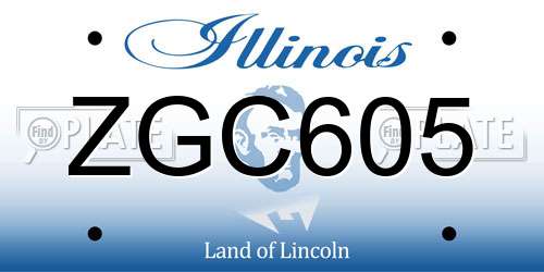 ZGC605 Illinois License Plate