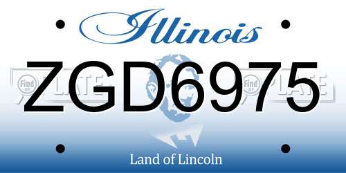 ZGD6975 Illinois License Plate