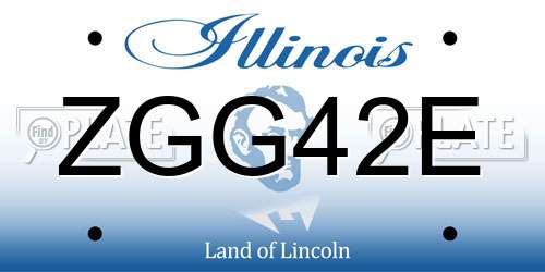 ZGG42E Illinois License Plate