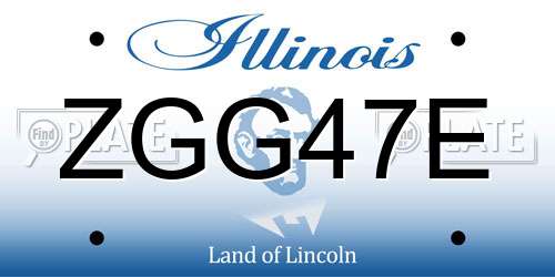ZGG47E Illinois License Plate