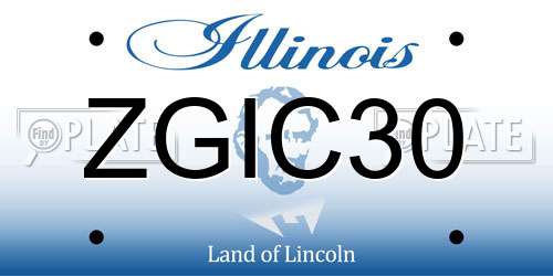 ZGIC30 Illinois License Plate