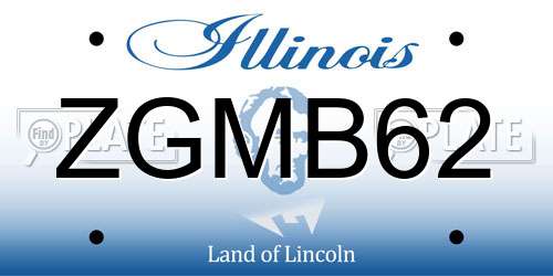 ZGMB62 Illinois License Plate
