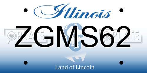 ZGMS62 Illinois License Plate