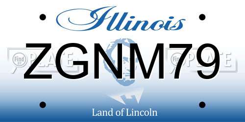 ZGNM79 Illinois License Plate