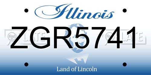 ZGR5741 Illinois License Plate