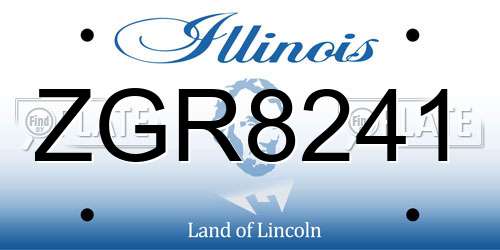 ZGR8241 Illinois License Plate