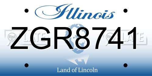 ZGR8741 Illinois License Plate