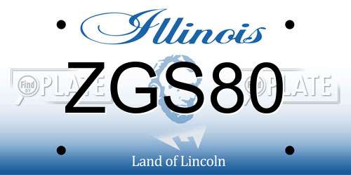 ZGS80 Illinois License Plate