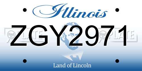 ZGY2971 Illinois License Plate