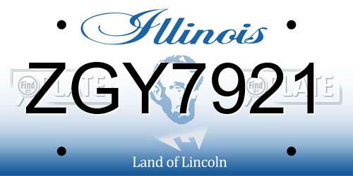 ZGY7921 Illinois License Plate