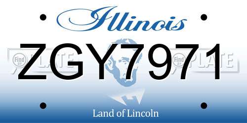 ZGY7971 Illinois License Plate