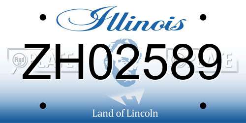 ZH02589 Illinois License Plate