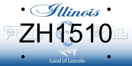 ZH1510 Illinois License Plate