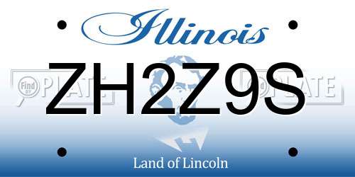 ZH2Z9S Illinois License Plate