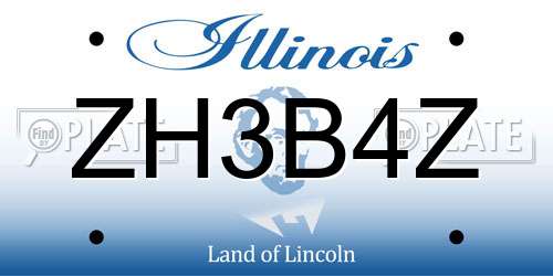 ZH3B4Z Illinois License Plate