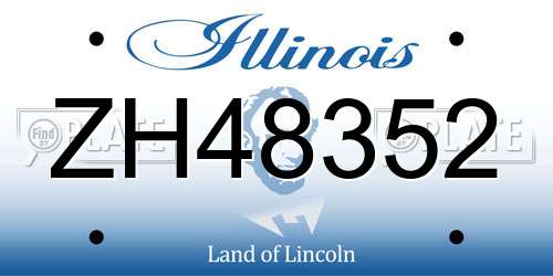 ZH48352 Illinois License Plate