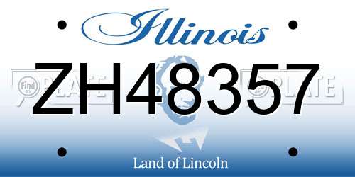 ZH48357 Illinois License Plate