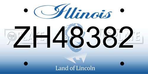 ZH48382 Illinois License Plate