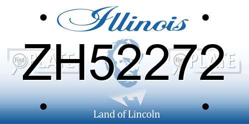 ZH52272 Illinois License Plate