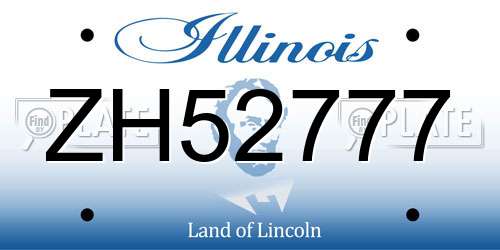 ZH52777 Illinois License Plate