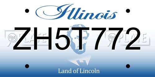 ZH5T772 Illinois License Plate