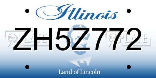 ZH5Z772 Illinois License Plate