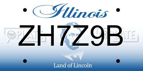 ZH7Z9B Illinois License Plate