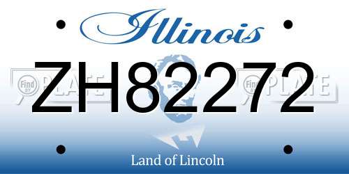 ZH82272 Illinois License Plate