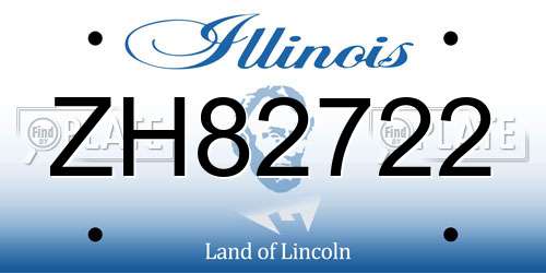 ZH82722 Illinois License Plate