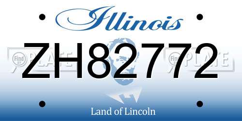 ZH82772 Illinois License Plate