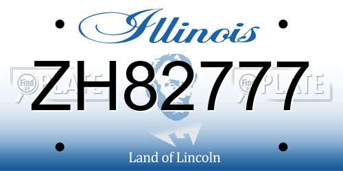 ZH82777 Illinois License Plate