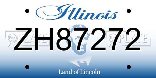 ZH87272 Illinois License Plate
