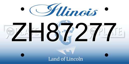 ZH87277 Illinois License Plate