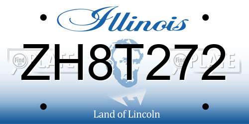 ZH8T272 Illinois License Plate
