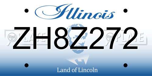 ZH8Z272 Illinois License Plate
