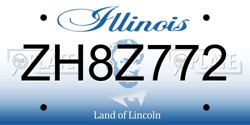 ZH8Z772 Illinois License Plate