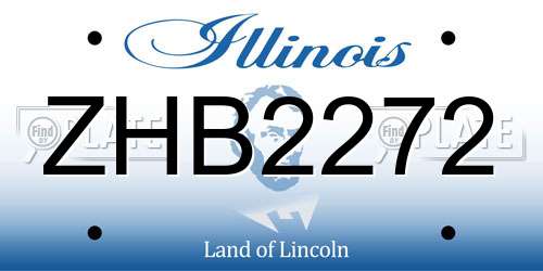ZHB2272 Illinois License Plate