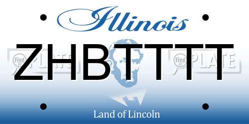 ZHBTTTT Illinois License Plate