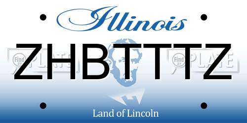 ZHBTTTZ Illinois License Plate