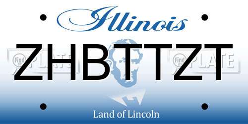 ZHBTTZT Illinois License Plate