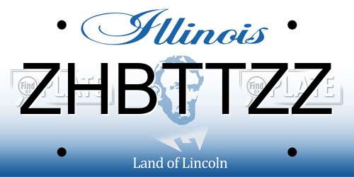 ZHBTTZZ Illinois License Plate