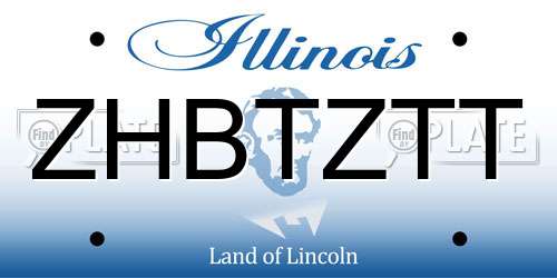 ZHBTZTT Illinois License Plate