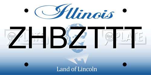 ZHBZTTT Illinois License Plate